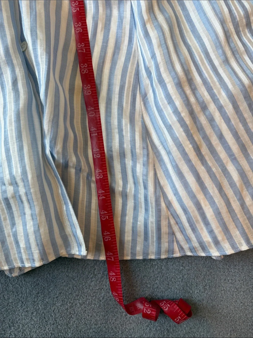Veronica Beard Blue and White Striped Midi Dress - Picture 8 of 12